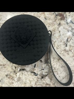 Versus Versace Black Round Silicone Wrist Pouch